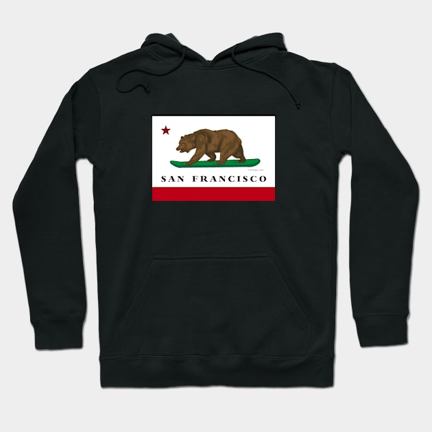 San Francisco CA Flag Hoodie by HellaCali